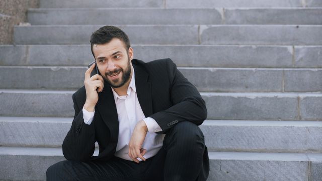 a person talking on the phone